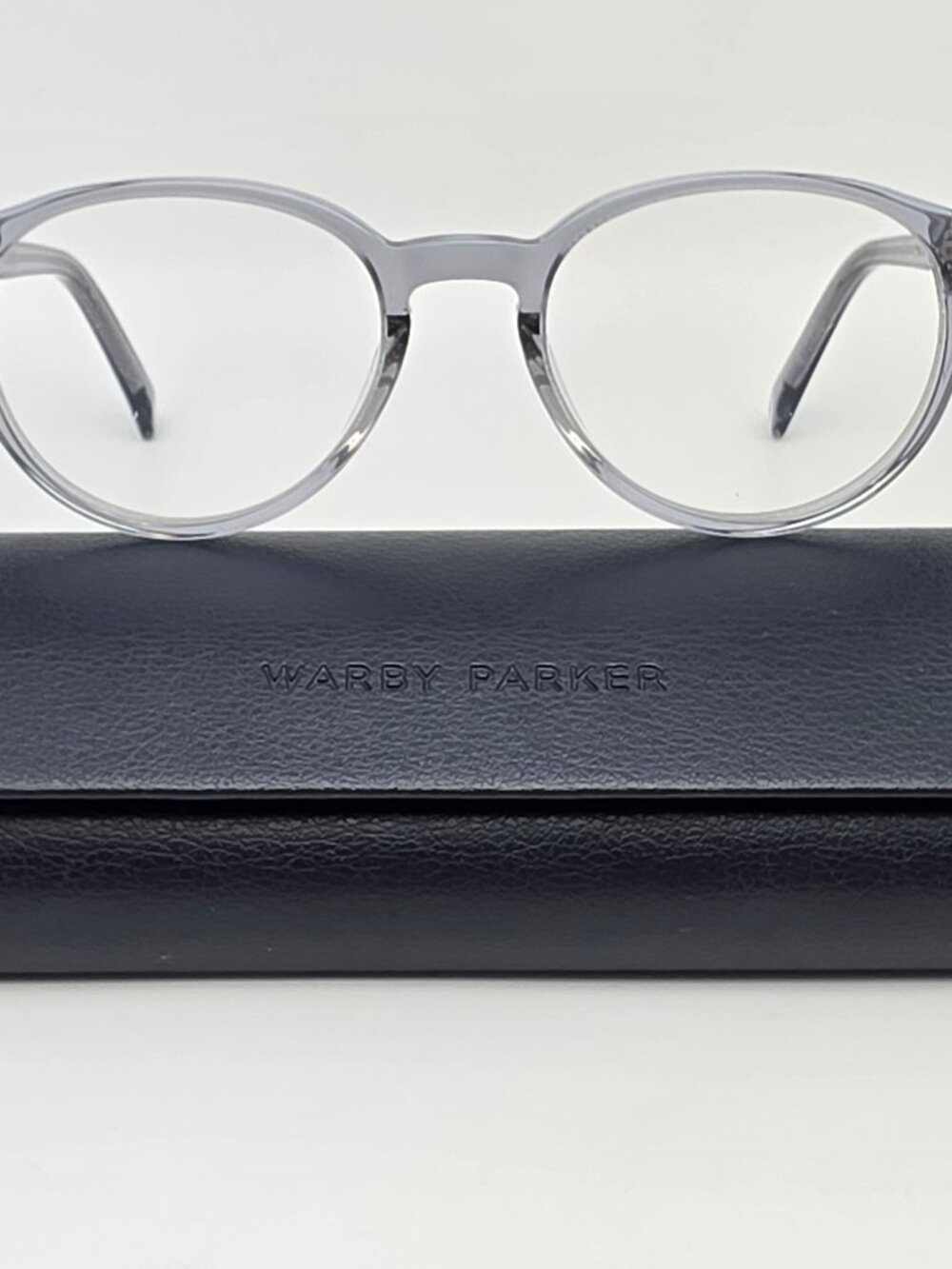 Warby Parker Watts M 371 Pacific Crystal Eyeglasses Frame w/ Case 49-18-145